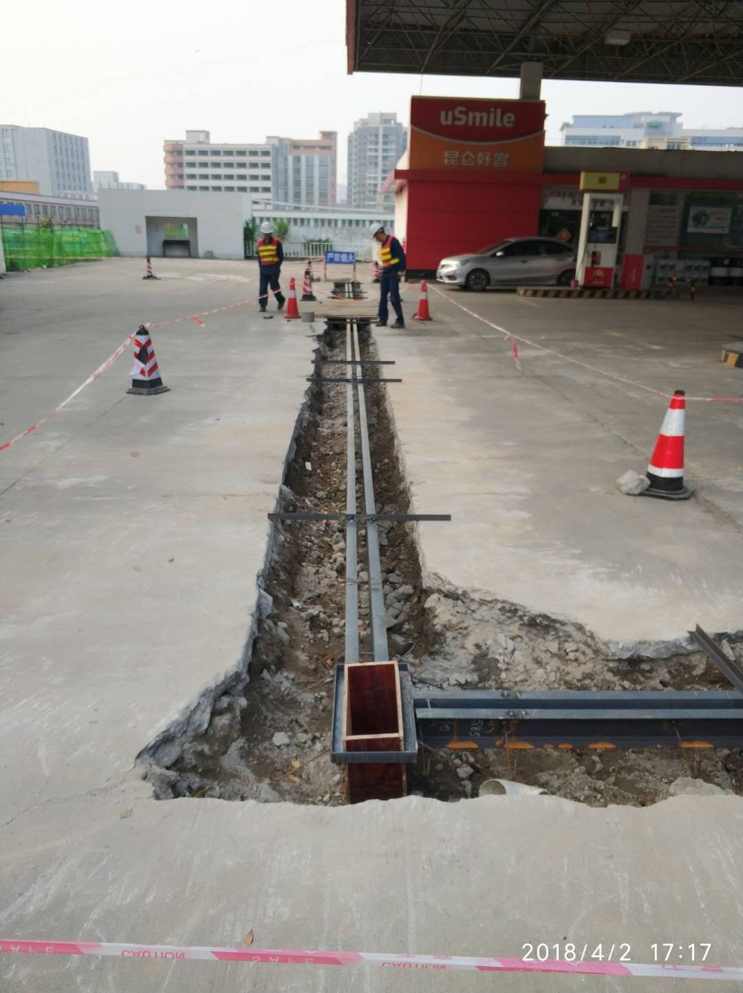 中油BP斗山二号加油站环保沟维修工程